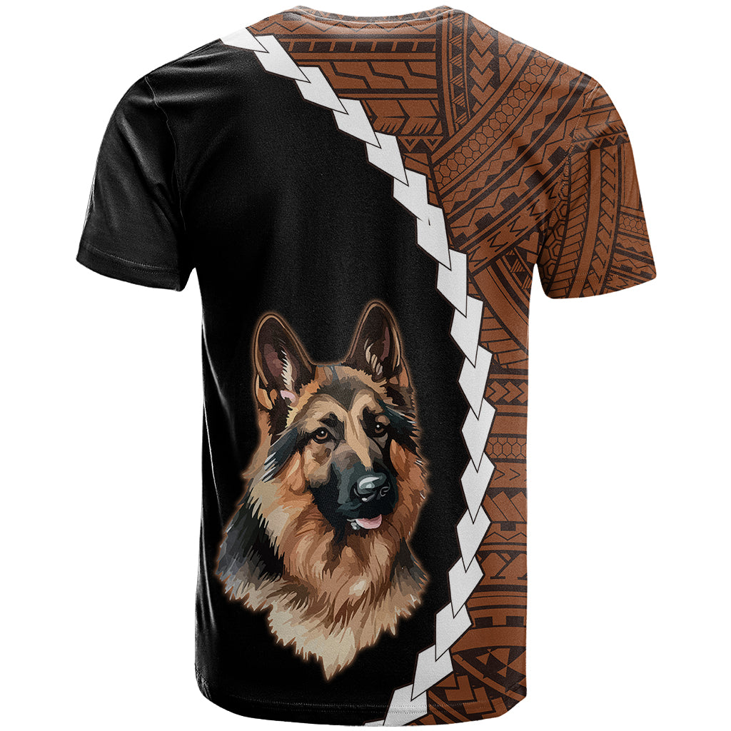 Custom German Shepherd Dog T Shirt With Polynesian Tribal Tattoo LT6 - Wonder Print Shop