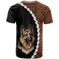Custom German Shepherd Dog T Shirt With Polynesian Tribal Tattoo LT6 - Wonder Print Shop