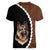 Custom German Shepherd Dog Women V Neck T Shirt With Polynesian Tribal Tattoo LT6 - Wonder Print Shop