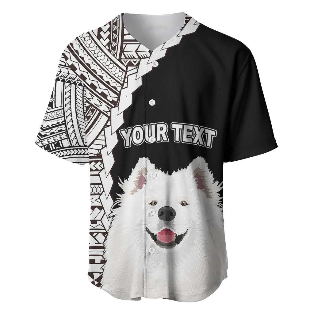 Custom Samoyed Dog Baseball Jersey With Polynesian Tribal Tattoo LT6 - Wonder Print Shop