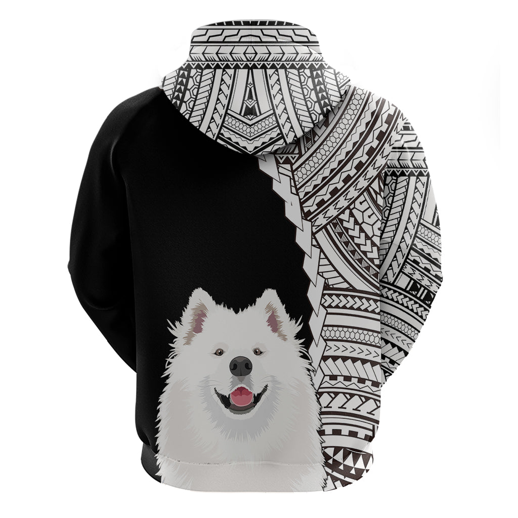 Custom Samoyed Dog Hoodie With Polynesian Tribal Tattoo LT6 - Wonder Print Shop