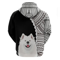 Custom Samoyed Dog Hoodie With Polynesian Tribal Tattoo LT6 - Wonder Print Shop