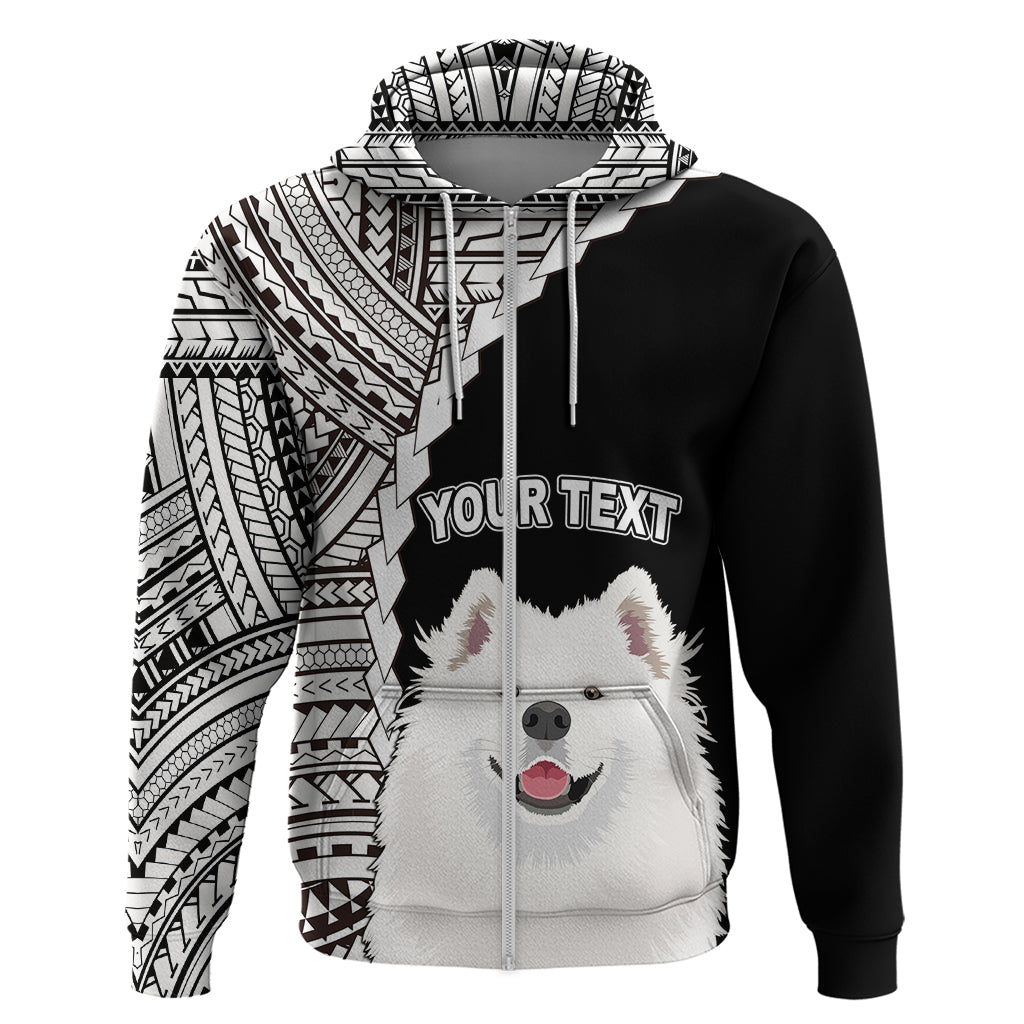 Custom Samoyed Dog Hoodie With Polynesian Tribal Tattoo LT6 - Wonder Print Shop