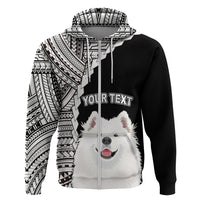 Custom Samoyed Dog Hoodie With Polynesian Tribal Tattoo LT6 - Wonder Print Shop
