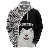 Custom Samoyed Dog Hoodie With Polynesian Tribal Tattoo LT6 - Wonder Print Shop