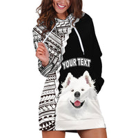 Custom Samoyed Dog Hoodie Dress With Polynesian Tribal Tattoo LT6 - Wonder Print Shop