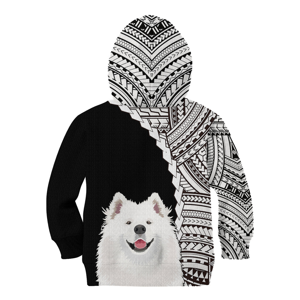 Custom Samoyed Dog Kid Hoodie With Polynesian Tribal Tattoo LT6 - Wonder Print Shop