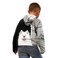 Custom Samoyed Dog Kid Hoodie With Polynesian Tribal Tattoo LT6 - Wonder Print Shop