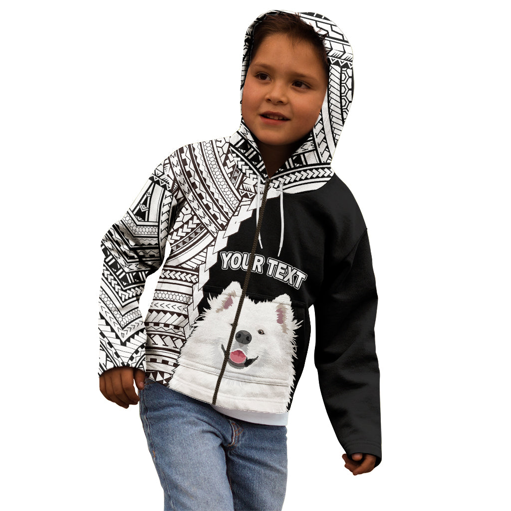 Custom Samoyed Dog Kid Hoodie With Polynesian Tribal Tattoo LT6 - Wonder Print Shop