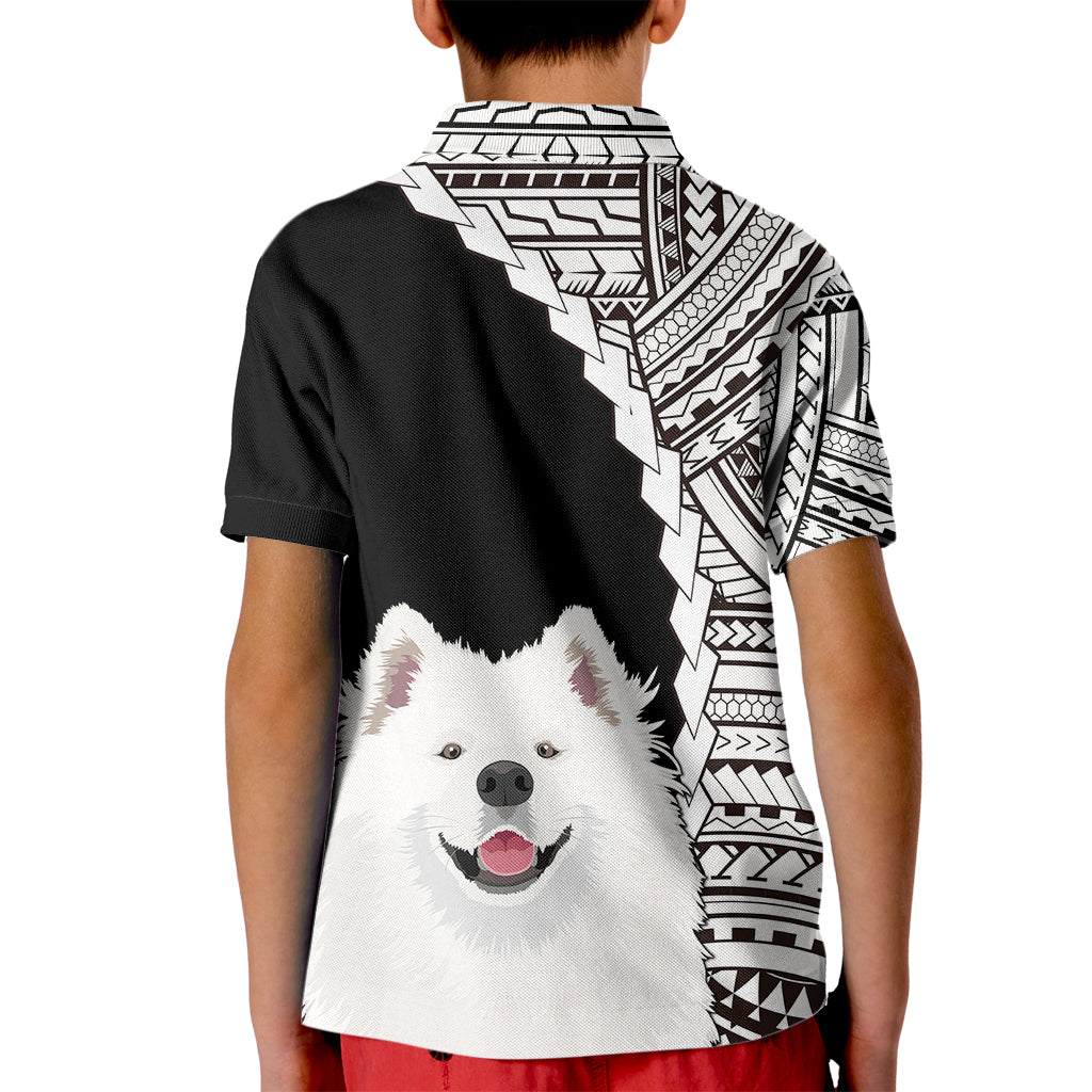 Custom Samoyed Dog Kid Polo Shirt With Polynesian Tribal Tattoo LT6 - Wonder Print Shop