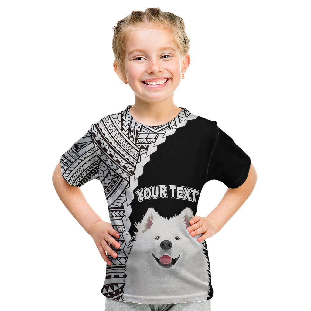 Custom Samoyed Dog Kid T Shirt With Polynesian Tribal Tattoo LT6 - Wonder Print Shop