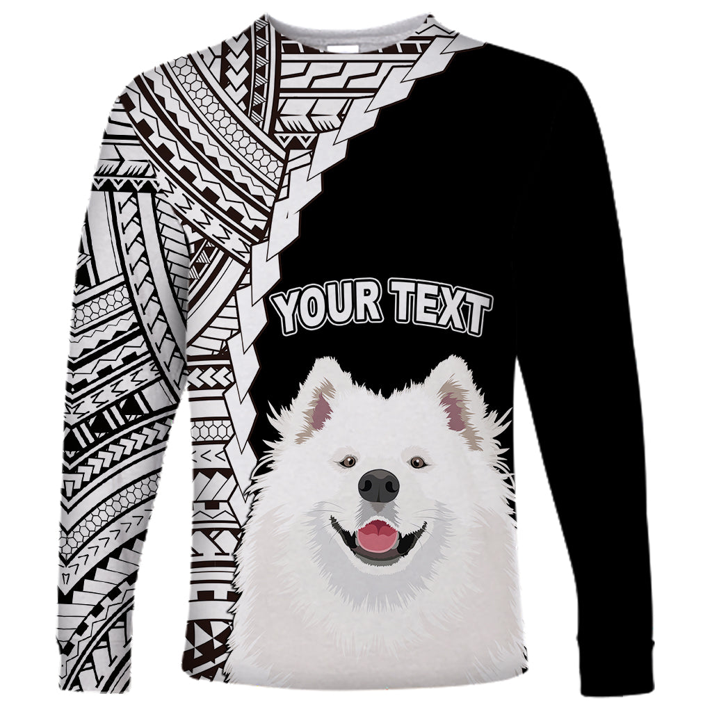 Custom Samoyed Dog Long Sleeve Shirt With Polynesian Tribal Tattoo LT6 - Wonder Print Shop