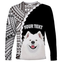 Custom Samoyed Dog Long Sleeve Shirt With Polynesian Tribal Tattoo LT6 - Wonder Print Shop