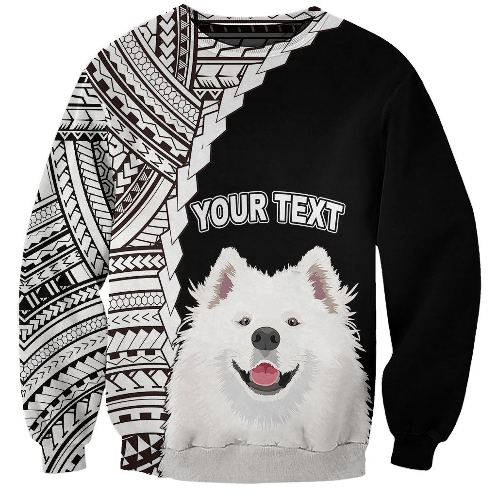 Custom Samoyed Dog Sweatshirt With Polynesian Tribal Tattoo LT6 - Wonder Print Shop