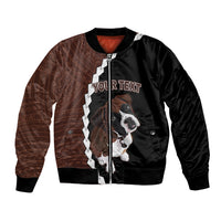 Custom Boxer Dog Bomber Jacket With Polynesian Tribal Tattoo LT6 - Wonder Print Shop