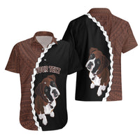 Custom Boxer Dog Hawaiian Shirt With Polynesian Tribal Tattoo LT6 - Wonder Print Shop