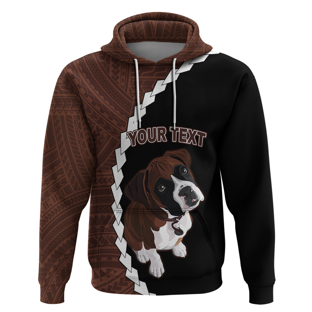 Custom Boxer Dog Hoodie With Polynesian Tribal Tattoo LT6 - Wonder Print Shop