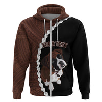 Custom Boxer Dog Hoodie With Polynesian Tribal Tattoo LT6 - Wonder Print Shop