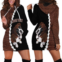 Custom Boxer Dog Hoodie Dress With Polynesian Tribal Tattoo LT6 - Wonder Print Shop