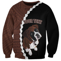Custom Boxer Dog Sweatshirt With Polynesian Tribal Tattoo LT6 - Wonder Print Shop