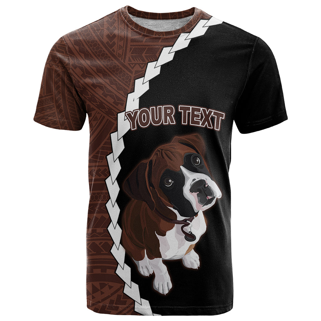 Custom Boxer Dog T Shirt With Polynesian Tribal Tattoo LT6 - Wonder Print Shop