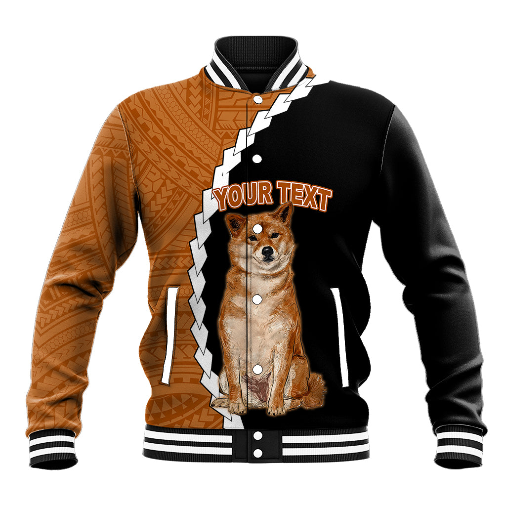 Custom Shiba Inu Dog Baseball Jacket With Polynesian Tribal Tattoo LT6 - Wonder Print Shop