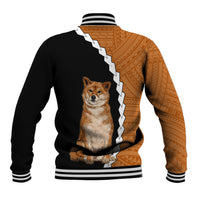 Custom Shiba Inu Dog Baseball Jacket With Polynesian Tribal Tattoo LT6 - Wonder Print Shop
