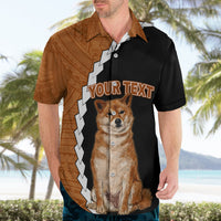 Custom Shiba Inu Dog Hawaiian Shirt With Polynesian Tribal Tattoo LT6 - Wonder Print Shop