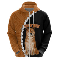 Custom Shiba Inu Dog Hoodie With Polynesian Tribal Tattoo LT6 - Wonder Print Shop