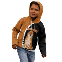 Custom Shiba Inu Dog Kid Hoodie With Polynesian Tribal Tattoo LT6 - Wonder Print Shop