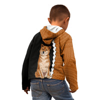 Custom Shiba Inu Dog Kid Hoodie With Polynesian Tribal Tattoo LT6 - Wonder Print Shop