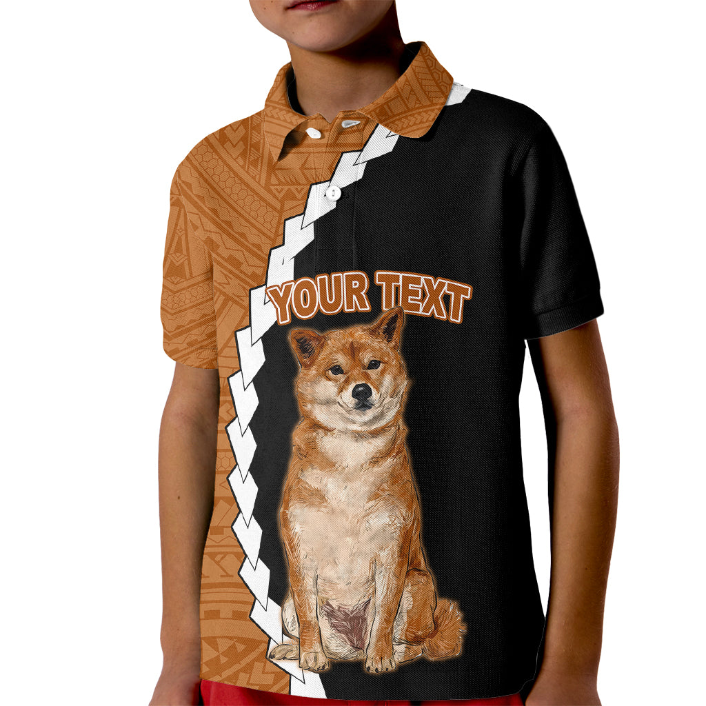 Custom Shiba Inu Dog Kid Polo Shirt With Polynesian Tribal Tattoo LT6 - Wonder Print Shop
