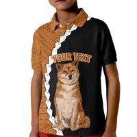 Custom Shiba Inu Dog Kid Polo Shirt With Polynesian Tribal Tattoo LT6 - Wonder Print Shop