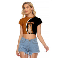 Custom Shiba Inu Dog Raglan Cropped T Shirt With Polynesian Tribal Tattoo LT6 - Wonder Print Shop