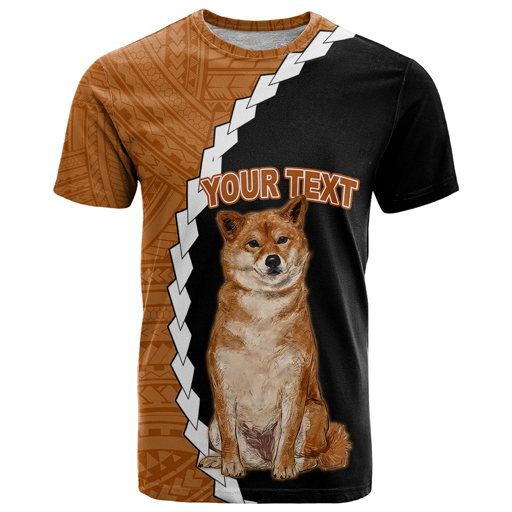 Custom Shiba Inu Dog T Shirt With Polynesian Tribal Tattoo LT6 - Wonder Print Shop