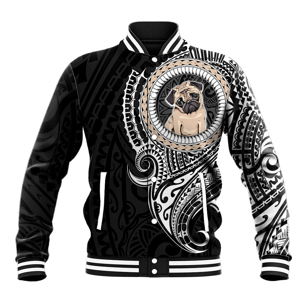Polynesian Pug Dog Baseball Jacket Dog In My Heart LT6 - Wonder Print Shop