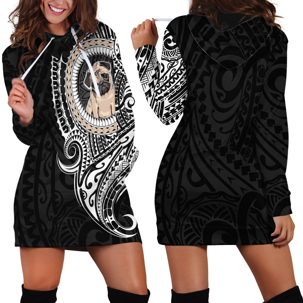 Polynesian Pug Dog Hoodie Dress Dog In My Heart LT6 - Wonder Print Shop