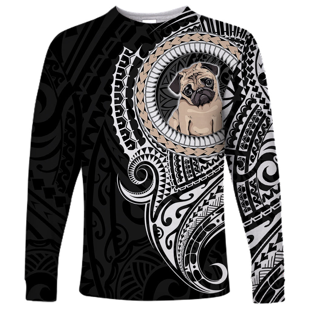 Polynesian Pug Dog Long Sleeve Shirt Dog In My Heart LT6 - Wonder Print Shop