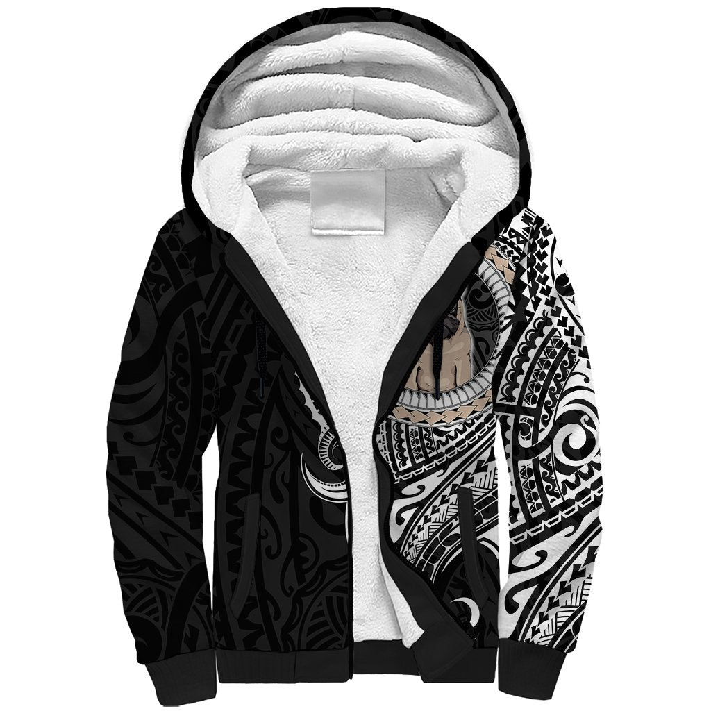 Polynesian Pug Dog Sherpa Hoodie Dog In My Heart LT6 - Wonder Print Shop