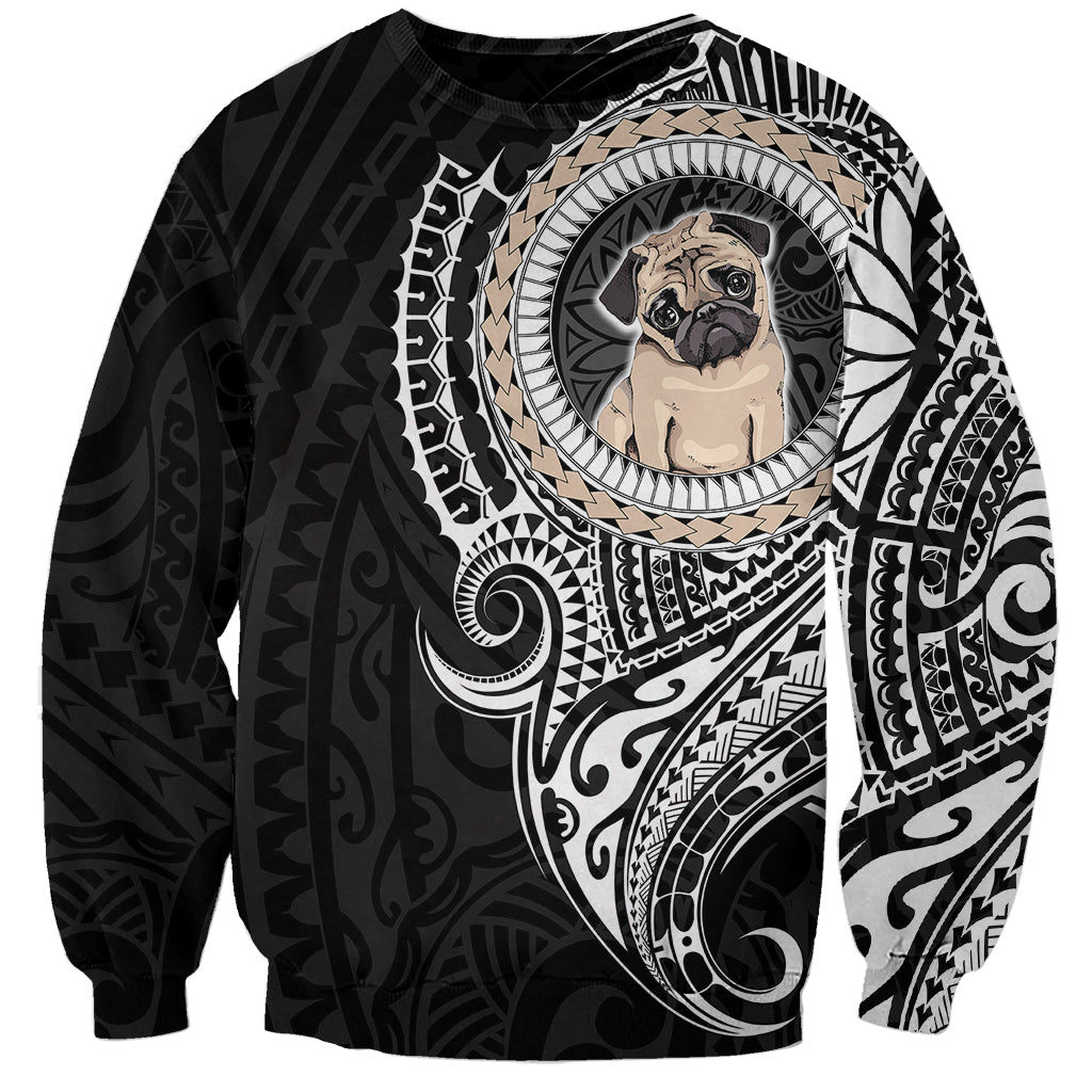 Polynesian Pug Dog Sweatshirt Dog In My Heart LT6 - Wonder Print Shop