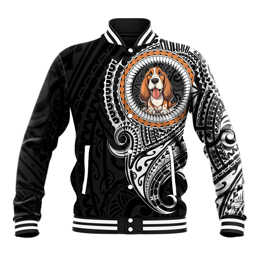Polynesian Basset Hound Dog Baseball Jacket Dog In My Heart LT6 - Wonder Print Shop