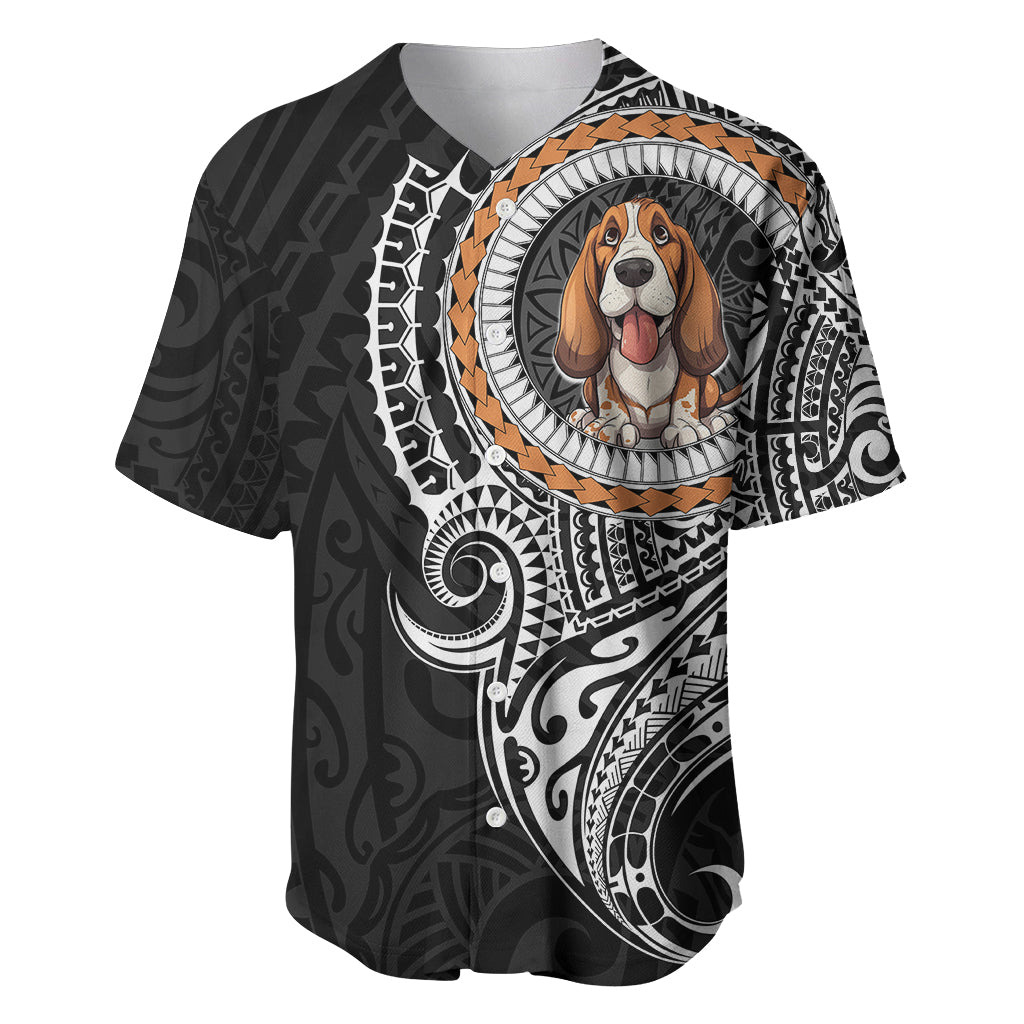 Polynesian Basset Hound Dog Baseball Jersey Dog In My Heart LT6 - Wonder Print Shop