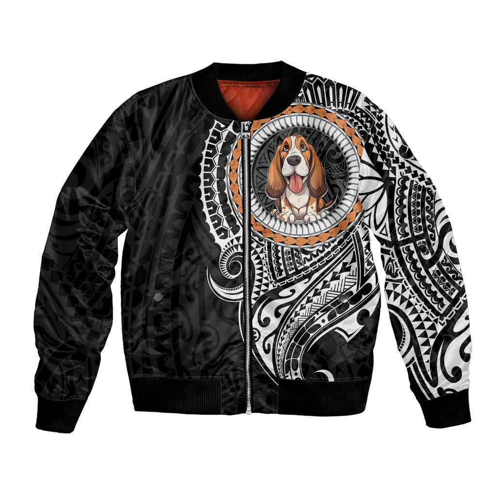 Polynesian Basset Hound Dog Bomber Jacket Dog In My Heart LT6 - Wonder Print Shop