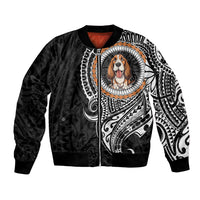 Polynesian Basset Hound Dog Bomber Jacket Dog In My Heart LT6 - Wonder Print Shop