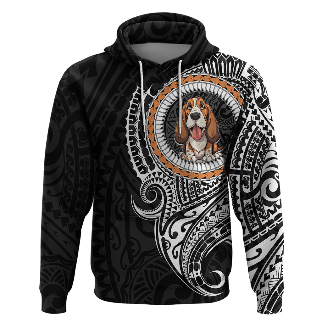 Polynesian Basset Hound Dog Hoodie Dog In My Heart LT6 - Wonder Print Shop