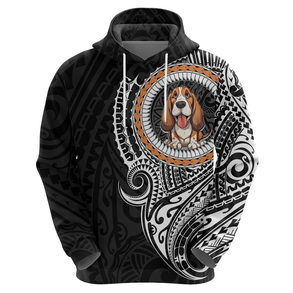Polynesian Basset Hound Dog Hoodie Dog In My Heart LT6 - Wonder Print Shop