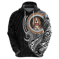 Polynesian Basset Hound Dog Hoodie Dog In My Heart LT6 - Wonder Print Shop