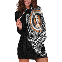 Polynesian Basset Hound Dog Hoodie Dress Dog In My Heart LT6 - Wonder Print Shop