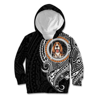 Polynesian Basset Hound Dog Kid Hoodie Dog In My Heart LT6 - Wonder Print Shop