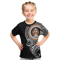 Polynesian Basset Hound Dog Kid T Shirt Dog In My Heart LT6 - Wonder Print Shop